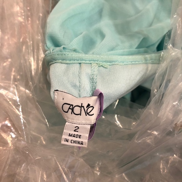 Aqua one shoulder cache Prom dress - Picture 4 of 4